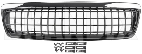 Radiator grill without Rod without Emblem with square grid (1016002) - Volvo S70, V70, V70XC (-2000) - Keywords: grille radiator grill without rod without emblem with square grid Own-label black chrome emblem grid rod square with without