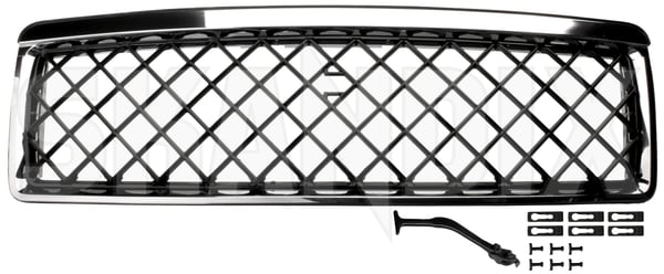 Gitter, Kühlergrill ohne Emblem mit Rautengitter (1016004) - Volvo 850 - Keywords: 850 854 855 frontgrille gitter gitter kuehlergrill ohne emblem mit rautengitter grille kuehlergrille kuelergril kuelergrill Hausmarke chrom emblem mit ohne rautengitter schwarz