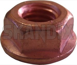 Nut with Collar copper-coated Down pipe - Catalytic converter  (1016034) - Volvo 400 - nut with collar copper coated down pipe  catalytic converter nut with collar coppercoated down pipe catalytic converter Own-label      catalytic collar converter coppercoated copper coated down pipe with