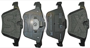 Brake pad set Front axle 32373183 (1016099) - Volvo S60 (2011-2018), S60 CC (-2018), S80 (2007-), V60 (2011-2018), V60 CC (-2018), V70 (2008-), XC70 (2008-) - brake pad set front axle Genuine 16,5 165 16 5 16,5 165inch 16 5inch 316 316mm axle front inch mm rc02