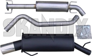 Sports silencer set Chrome steel from Catalytic converter  (1016407) - Saab 9-5 (-2010) - sports silencer set chrome steel from catalytic converter simons Simons 2,5 25 2 5 2,5 25inch 2 5inch 63,5 635 63 5 63,5 635mm 63 5mm addon add on aero catalytic certificate chrome converter for from inch material mm model oval roadworthy single single  steel with without