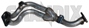 Downpipe double tube 3210473 (1016803) - Volvo 300 - downpipe double tube exhaust pipe header pipe Own-label catalytic converter double for tube vehicles with