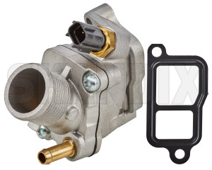 Thermostat, Coolant 31293698 (1017138) - Volvo C30, C70 (2006-), C70 (-2005), S40, V50 (2004-), S60 (-2009), S80 (-2006), V70 P26 (2001-2007), V70 P26, XC70 (2001-2007), XC70 (2001-2007), XC90 (-2014) - thermostat coolant Own-label housing seal sender thermo with