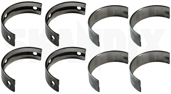 Main bearings shells, Crankshaft 0,3 mm Kit 271221 (1017155) - Volvo 200, 700 - Keywords: crankshaftbearing main bearings shells crankshaft 0 3 mm kit main bearings shells crankshaft 03 mm kit mainbearings Own-label 0,3 03mm 0 3mm 0,3 03 0 3 kit mm
