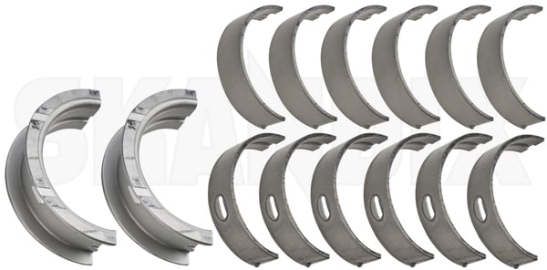 Main bearings shells, Crankshaft Standard Kit 270718 (1017974) - Volvo 200, 700, 850, 900, S70, V70 (-2000), S80 (-2006), V70 P26 (2001-2007) - ОЕ-Numbers: 271222, 271226, 274345, 9186552 - Keywords: crankshaftbearing main bearings shells crankshaft standard kit mainbearings Own-label kit standard