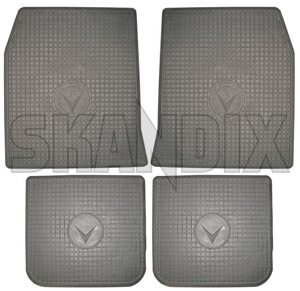 Floor accessory mats Rubber grey consists of 4 pieces 277215 (1018393) - Volvo 120, 130, 220 - floor accessory mats rubber grey consists of 4 pieces Own-label 4 consists four grey of pieces rubber
