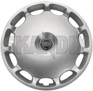 Wheel cover silver 16 Inch for Steel rims Piece 31201866 (1018510) - Volvo C70 (-2005), S60 (-2009), S70, V70 (-2000), S80 (-2006), S90, V90 (-1998), V70 P26 (2001-2007), V70 XC (-2000), XC70 (2001-2007) - hub caps rim trim wheel caps wheel cover wheel cover silver 16 inch for steel rims piece wheel trim Genuine volvo  volvo  16 16inch for inch material piece plastic rims silver steel synthetic