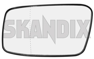 Mirror glass, Outside mirror left 30865852 (1018920) - Volvo S40, V40 (-2004) - mirror glass outside mirror left Own-label adjustment drive electric for hand heatable left lefthand left hand lefthanddrive lhd manual mirror vehicles