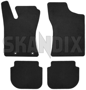 Floor accessory mats Velours black-grey consists of 4 pieces  (1019100) - Volvo 400 - floor accessory mats velours black grey consists of 4 pieces floor accessory mats velours blackgrey consists of 4 pieces Own-label 4 blackgrey black grey consists drive for four grommets hand left lefthand left hand lefthanddrive lhd of oval pieces vehicles velours