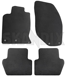 Floor accessory mats Velours black-grey consists of 4 pieces  (1019108) - Volvo 850, C70 (-2005), S70, V70, V70XC (-2000) - floor accessory mats velours black grey consists of 4 pieces floor accessory mats velours blackgrey consists of 4 pieces Own-label 4 blackgrey black grey consists drive for four grommets hand left lefthand left hand lefthanddrive lhd of pieces round vehicles velours