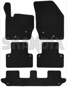 Floor accessory mats Velours anthracite  (1019114) - Volvo XC90 (-2014) - floor accessory mats velours anthracite Own-label 7 anthracite drive for grommets hand left lefthand left hand lefthanddrive lhd round vehicles velours