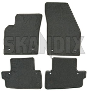 Floor accessory mats Velours black-grey consists of 4 pieces  (1019115) - Volvo C30 - floor accessory mats velours black grey consists of 4 pieces floor accessory mats velours blackgrey consists of 4 pieces Own-label 4 blackgrey black grey consists drive for four grommets hand left lefthand left hand lefthanddrive lhd of pieces round vehicles velours