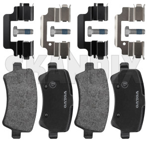 Brake pad set Rear axle 32300257 (1019619) - Volvo S60 (2011-2018), S80 (2007-), V60 (2011-2018), V60 CC (-2018), V70 (2008-), XC60 (-2017), XC70 (2008-) - brake pad set rear axle Genuine    axle bolt brake caliper electric for internally operation rc02 rear rk04 vented with