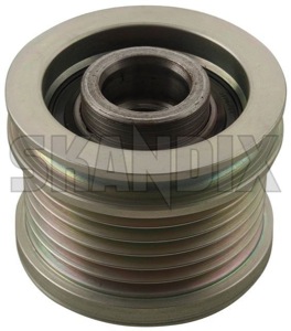 Belt pulley, Alternator 5543814 (1019807) - Saab 9-5 (-2010) - belt pulley alternator freewheel clutch Own-label 