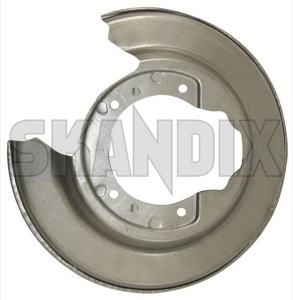 Splash panel, Brake disc right Rear axle 9173738 (1019814) - Volvo 700, 900, S90, V90 (-1998) - backing plate brake rotor brakerotors dust shields rotors splash guard splash panel brake disc right rear axle Genuine axle except for model multilink rear right royal vehicles with