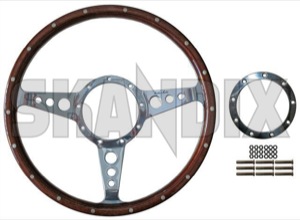 Steering wheel Moto Lita Wood dished riveted  (1020244) - Volvo 120, 130, 220, 140, 164, P1800, P1800ES, PV - 1800e p1800e steering wheel moto lita wood dished riveted Own-label abe  abe  13 13inch 325 325mm certification dished general inch lita mm moto riveted without wood
