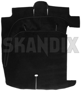 Trunk mat black Textile  (1020920) - Volvo PV - trunk mat black textile Own-label black cloth fabric fleece textile woven