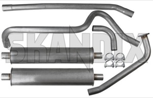 Sports silencer set Steel from Manifold  (1021176) - Volvo PV - sports silencer set steel from manifold skandix SKANDIX abe  abe  42 42mm 54 54mm certificate certification compulsory from general kit manifold mm registration roadworthy round single single single  steel tube without