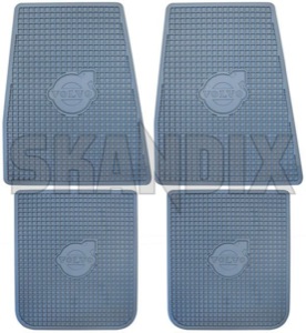 Floor accessory mats Rubber grey consists of 4 pieces 279632 (1021265) - Volvo PV - floor accessory mats rubber grey consists of 4 pieces Own-label 4 consists four grey of pieces rubber