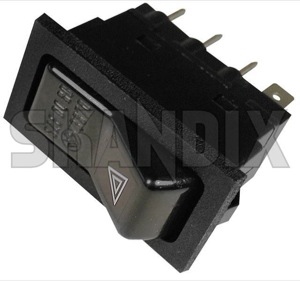 Switch, Hazard light 1258494 (1021486) - Volvo 200 - switch hazard light Genuine 