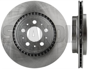 Brake disc Rear axle internally vented 31471824 (1021503) - Volvo XC90 (-2014) - brake disc rear axle internally vented brake rotor brakerotors rotors Own-label 2 additional and axle fits info info  internally left note pieces please rear right vented