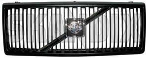 Radiator grill with Rod with Emblem black 1312790 (1021558) - Volvo 200 - grille radiator grill with rod with emblem black Genuine black emblem rod with