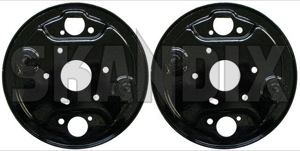 Brake Mounting Plate Front axle Kit for both sides  (1021701) - Volvo 120 130 - backplates base plates brake anchor plates brake mounting plate front axle kit for both sides Own-label axle both drivers exchange for front kit left painted part passengers right side sides