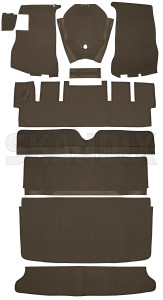Carpet set 696010 (1022217) - Volvo P1800 - 1800e carpet set p1800e Own-label brown drive for lefthand left hand vehicles