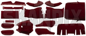 Carpet set  (1022222) - Volvo P1800ES - carpet set Own-label additional burgundy drive for info info  lefthand left hand note please premium quality red vehicles