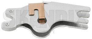 Adjusting mechanism, Brake shoe Park brake 90496947 (1022483) - Saab 9-3 (-2003), 9-5 (-2010), 900 (1994-) - adjusting mechanism brake shoe park brake Own-label bracket