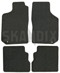 Floor accessory mats Velours black consists of 4 pieces  (1022511) - Saab 900 (1994-) - floor accessory mats velours black consists of 4 pieces Own-label 4 black consists drive for four grommets hand left lefthand left hand lefthanddrive lhd of pieces round vehicles velours