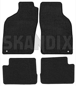 Floor accessory mats Velours black consists of 4 pieces  (1022513) - Saab 900 (1994-) - floor accessory mats velours black consists of 4 pieces Own-label 4 black consists drive for four grommets hand left lefthand left hand lefthanddrive lhd of pieces round vehicles velours