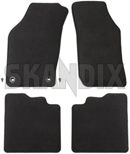 Floor accessory mats Velours black consists of 4 pieces  (1022515) - Saab 900 (-1993) - floor accessory mats velours black consists of 4 pieces Own-label 4 black consists drive for four grommets hand left lefthand left hand lefthanddrive lhd of oval pieces vehicles velours
