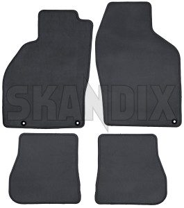 Floor accessory mats Velours black consists of 4 pieces  (1022519) - Saab 9-3 (-2003) - floor accessory mats velours black consists of 4 pieces Own-label 4 black consists flat four mat of pieces velours