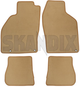 Floor accessory mats Velours beige consists of 4 pieces  (1022520) - Saab 9-3 (-2003) - floor accessory mats velours beige consists of 4 pieces Own-label 4 beige consists drive for four grommets hand left lefthand left hand lefthanddrive lhd of pieces round vehicles velours