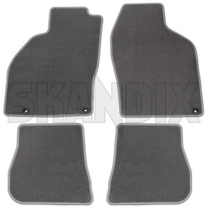 Skandix Shop Saab Parts Floor Accessory Mats Velours Grey 1022521