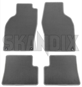 Skandix Shop Saab Parts Floor Accessory Mats Velours Grey 1022522