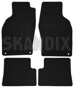 Floor accessory mats Velours black consists of 4 pieces  (1022524) - Saab 9-3 (-2003) - floor accessory mats velours black consists of 4 pieces Own-label 4 black consists drive for four grommets hand left lefthand left hand lefthanddrive lhd of pieces round vehicles velours