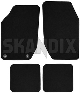 Floor accessory mats Velours black consists of 4 pieces  (1022526) - Saab 900 (-1993) - floor accessory mats velours black consists of 4 pieces Own-label 4 black consists drive for four grommets hand left lefthand left hand lefthanddrive lhd of oval pieces vehicles velours