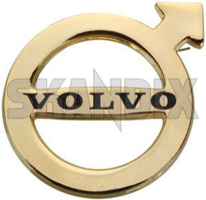 Emblem Radiator grill Volvo 656911 (1022587) - Volvo PV - badges emblem radiator grill volvo Genuine gold grill radiator volvo