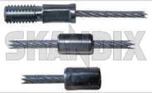 Wire, Wiper mechanism 687784 (1023487) - Volvo 200, 700, 900 - cable wipers wire wiper mechanism skandix SKANDIX 370 370mm cleaning electrolux for left mm right system window windscreen