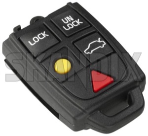 Remote control, Locking system 8688800 (1024790) - Volvo S60 (-2009), S80 (-2006), V70 P26, XC70 (2001-2007), XC90 (-2014) - electronic lock key keyless entry system lock remote central locking remote control locking system rke rks Genuine activated battery be by electronics must software transponder with without