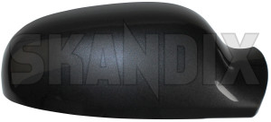 Cover cap, Outside mirror right dark grey metallic 39971207 (1024905) - Volvo S60 (-2009), S80 (-2006), V70 P26 (2001-2007) - cover cap outside mirror right dark grey metallic mirrorblinds mirrorcovers Genuine 427 dark electronically foldable grey metallic painted right silver