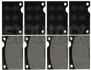 Brake pad set Front axle System Girling 31261180 (1025006) - Volvo 120, 130, 220, 140, 164, 200, P1800, P1800ES - 1800e brake pad set front axle system girling p1800e r-sport RSport R Sport 2  2circuit 2 circuit axle front girling non part racing system vented