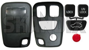Housing, Remote control Locking system  (1025674) - Volvo C70 (-2005), S70, V70, V70XC (-2000) - housing remote control locking system Own-label 4 buttons electronics keys knobs push with without