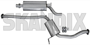 Exhaust system, Stainless steel from Intermediate pipe  (1026154) - Saab 9000 - exhaust system stainless steel from intermediate pipe ferrita Ferrita abe  abe  6 addon add on certification from general guarantee intermediate material pipe round single single  stainless steel with without years