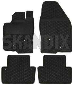 SKANDIX Shop Volvo Ersatzteile: Fußmattensatz Gummi grau bestehend