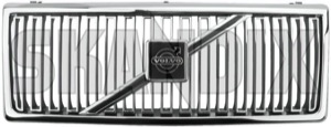 Radiator grill Waterfall with Rod with Emblem chrome 1372322 (1026875) - Volvo 200 - grille radiator grill waterfall with rod with emblem chrome Genuine chrome emblem rod waterfall with