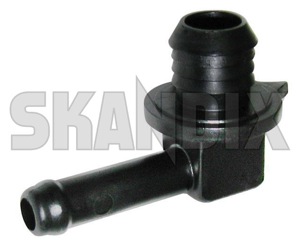Connector stud 9473812 (1027072) - Volvo S60 (-2009), S80 (-2006), V70 P26, XC70 (2001-2007), XC90 (-2014) - connecting tubes connector stud fitting pipe socket Genuine      90 90degree angled booster brake collector degree intake