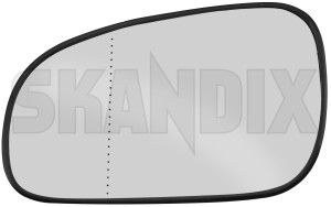 Mirror glass, Outside mirror Driver side 9203118 (1027147) - Volvo S60 (-2009), S80 (-2006), V70 P26 (2001-2007), XC70 (2001-2007) - mirror glass outside mirror driver side Own-label angle driver electronically foldable heatable side wide with
